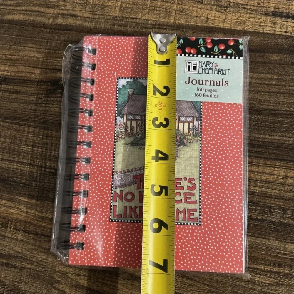 Mary Engelbreit Spiral Journal Notebook “There’s No Place Like Home” Cottage Art